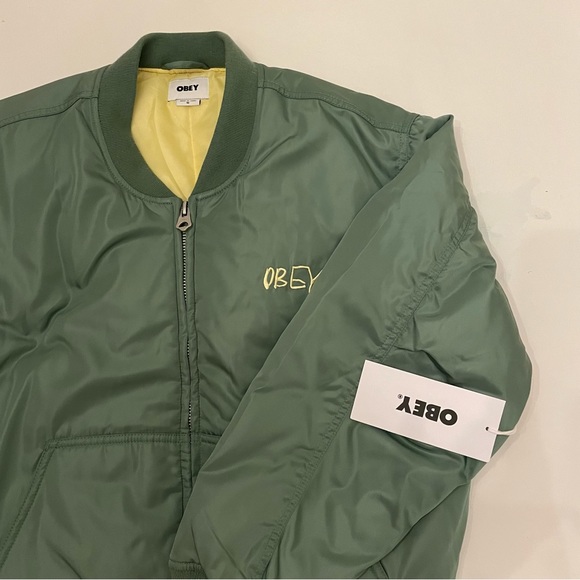 Obey Satin Bomber - size medium - new with tags - Picture 5 of 7